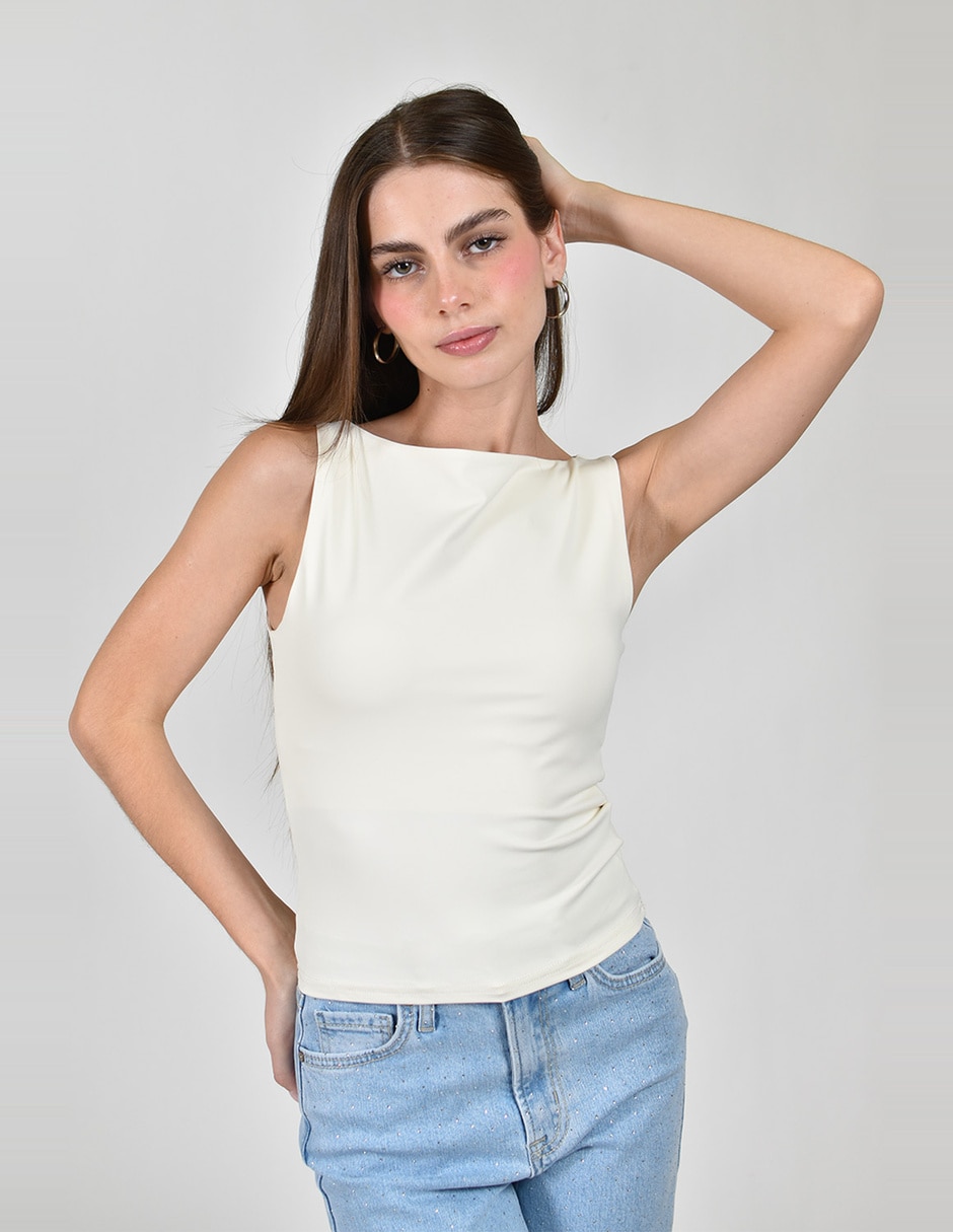 Blusa sin manga para mujer
