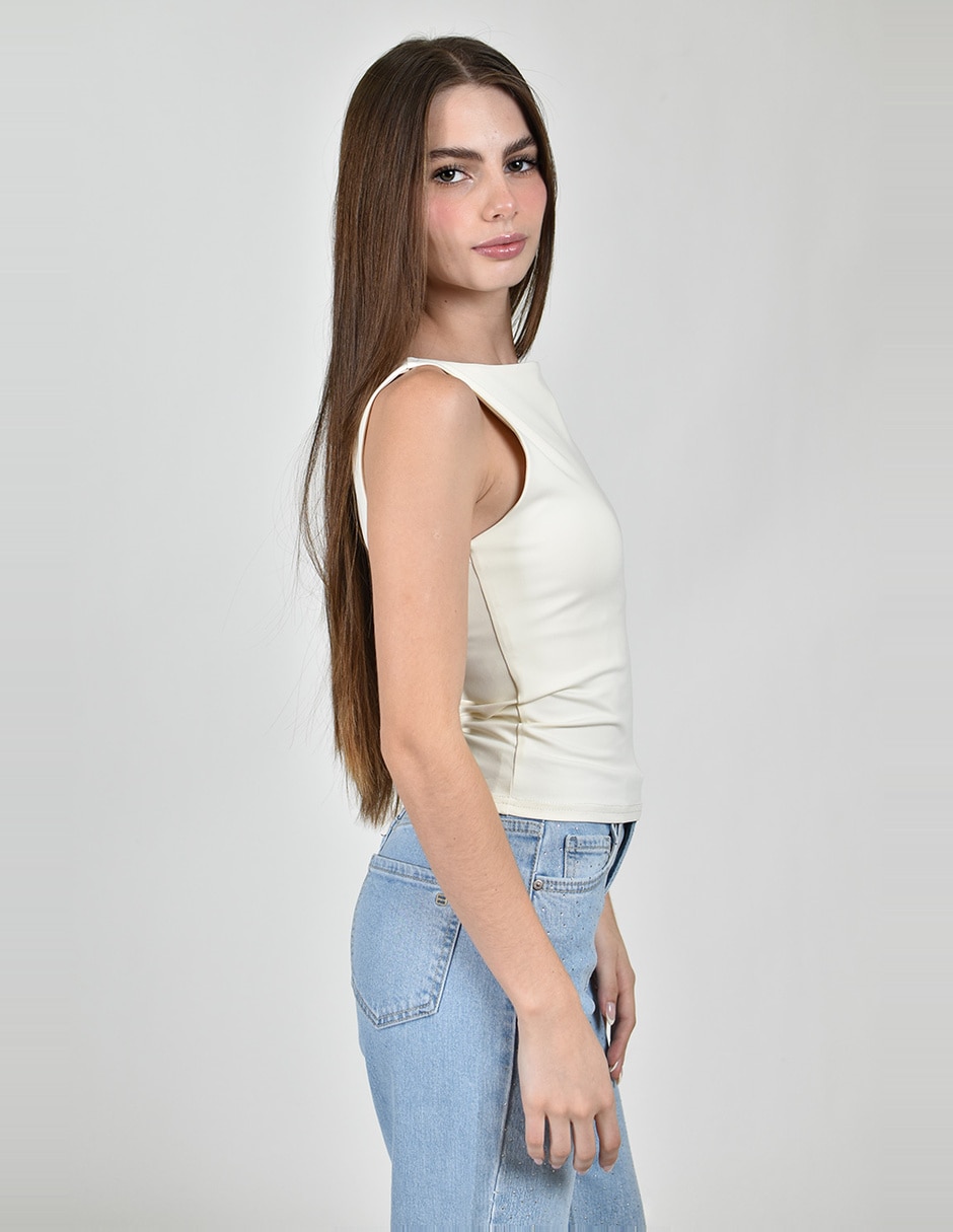 Blusa sin manga para mujer 2