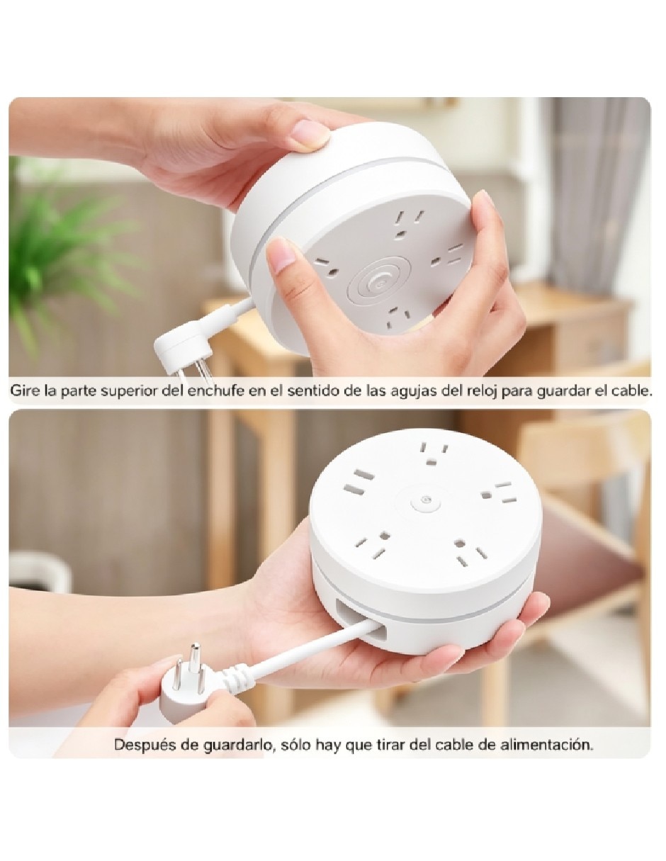 Multicontacto Genéricade 4 contactos y 2 puertos USB