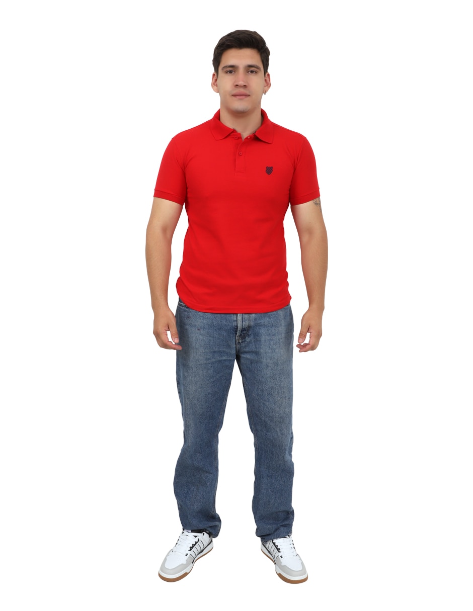 Playera Pzor cuello con botón para hombre