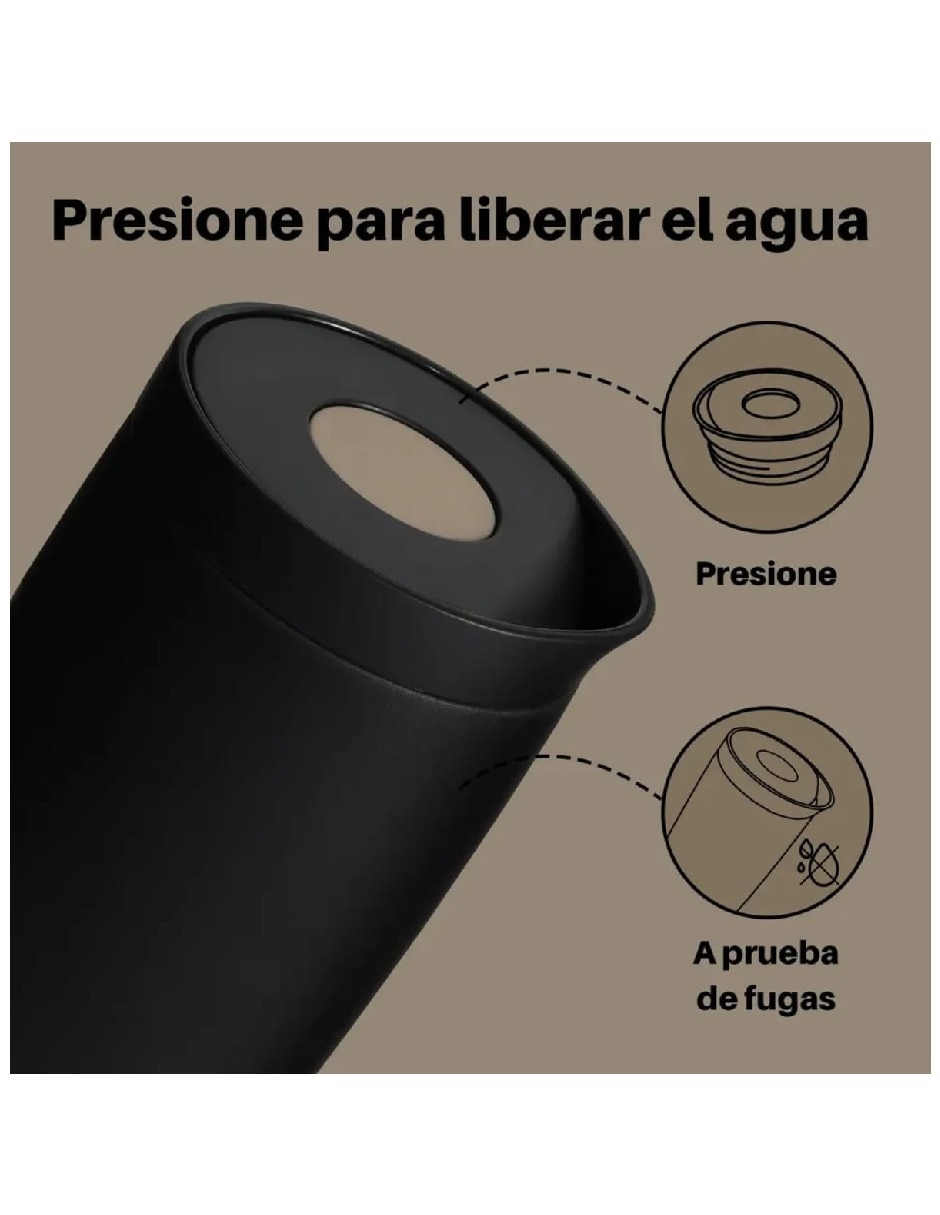 Vaso con tapa Genérica de acero inoxidable