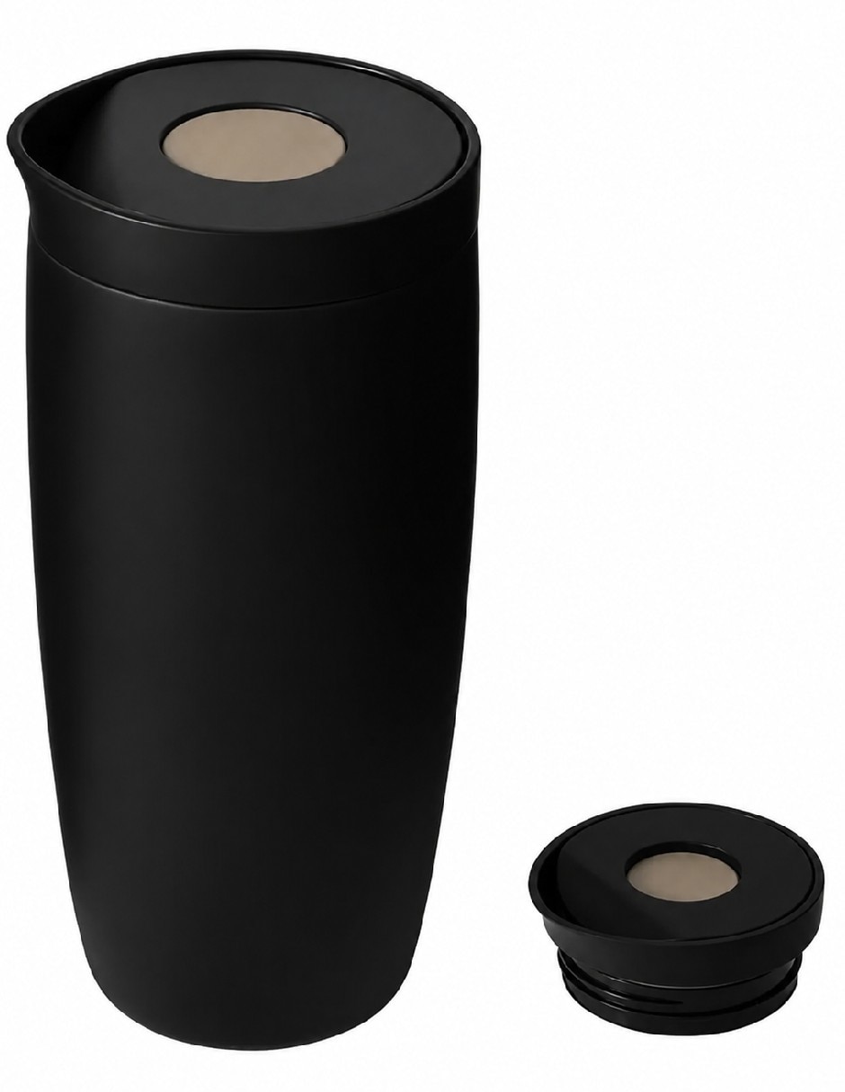 Vaso con tapa Genérica de acero inoxidable