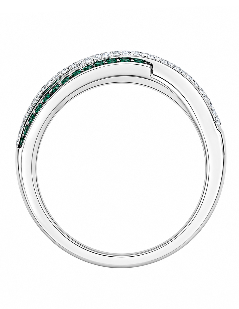 Anillo p925 de plata esmeralda pavé 4
