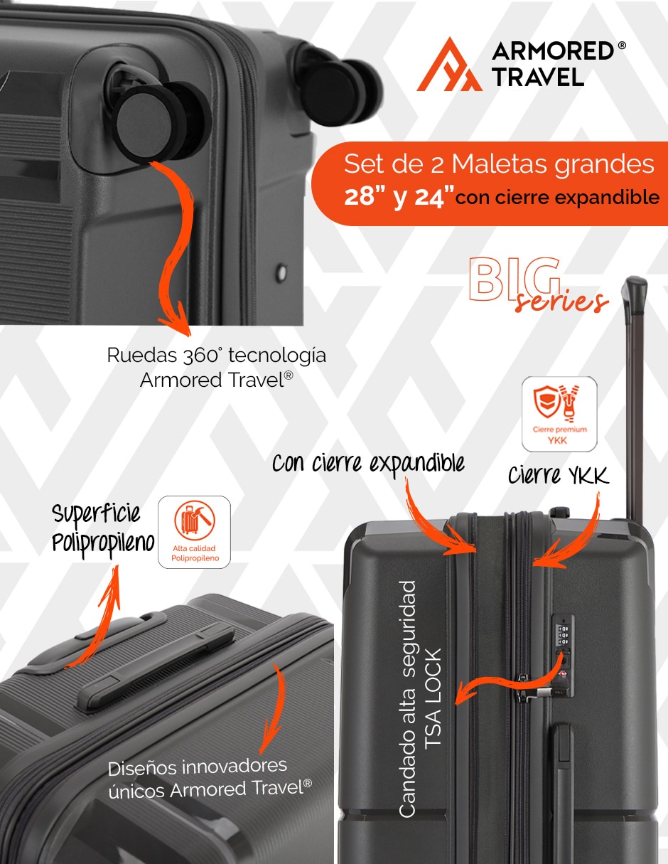 Set maleta de viaje Armored Travel