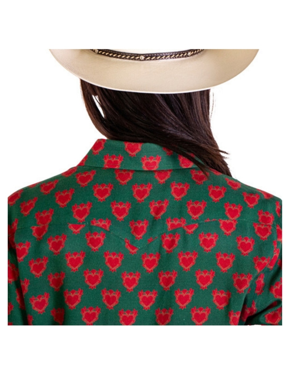 Camisa Icy Denver de rayón manga larga para mujer