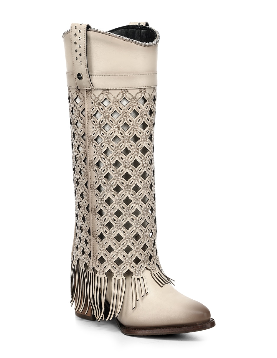 Bota cowboy abajo de la rodilla de piel para mujer Bota cowboy abajo de la rodilla de piel para mujer