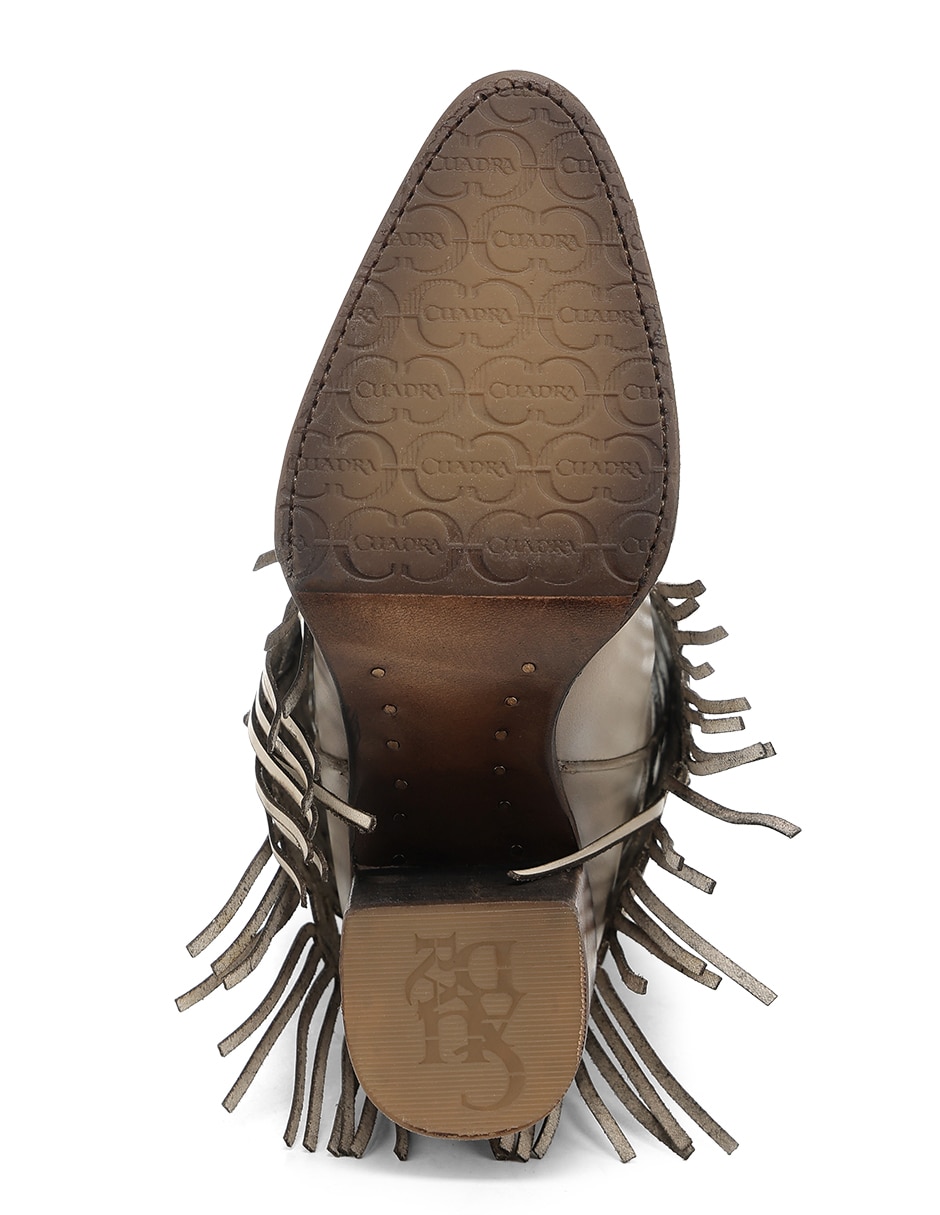 Bota cowboy abajo de la rodilla de piel para mujer 3