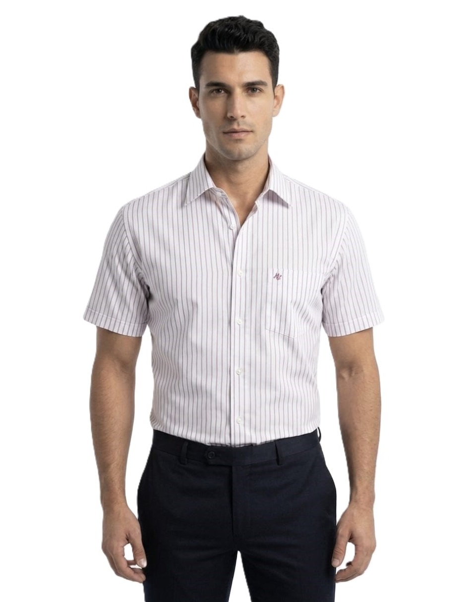 Camisa casual manga corta para hombre