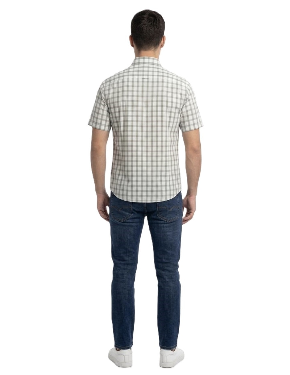 Camisa casual michel blanc manga corta para hombre