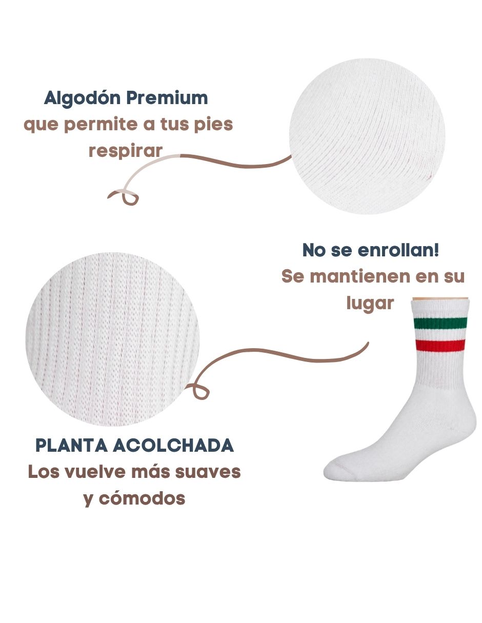 Calceta de algodón para mujer 6 pares 4