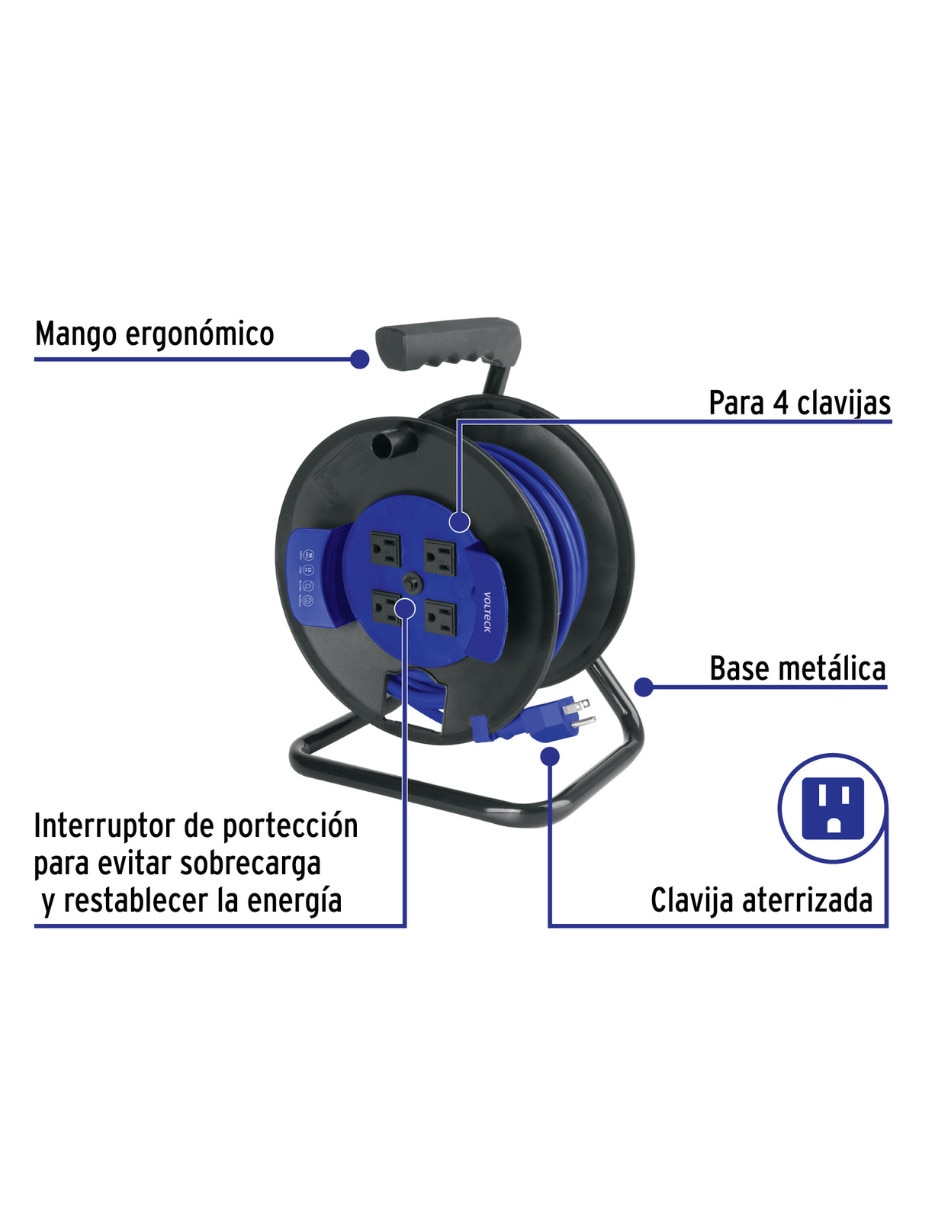 Extensión eléctrica Volteck 15 m