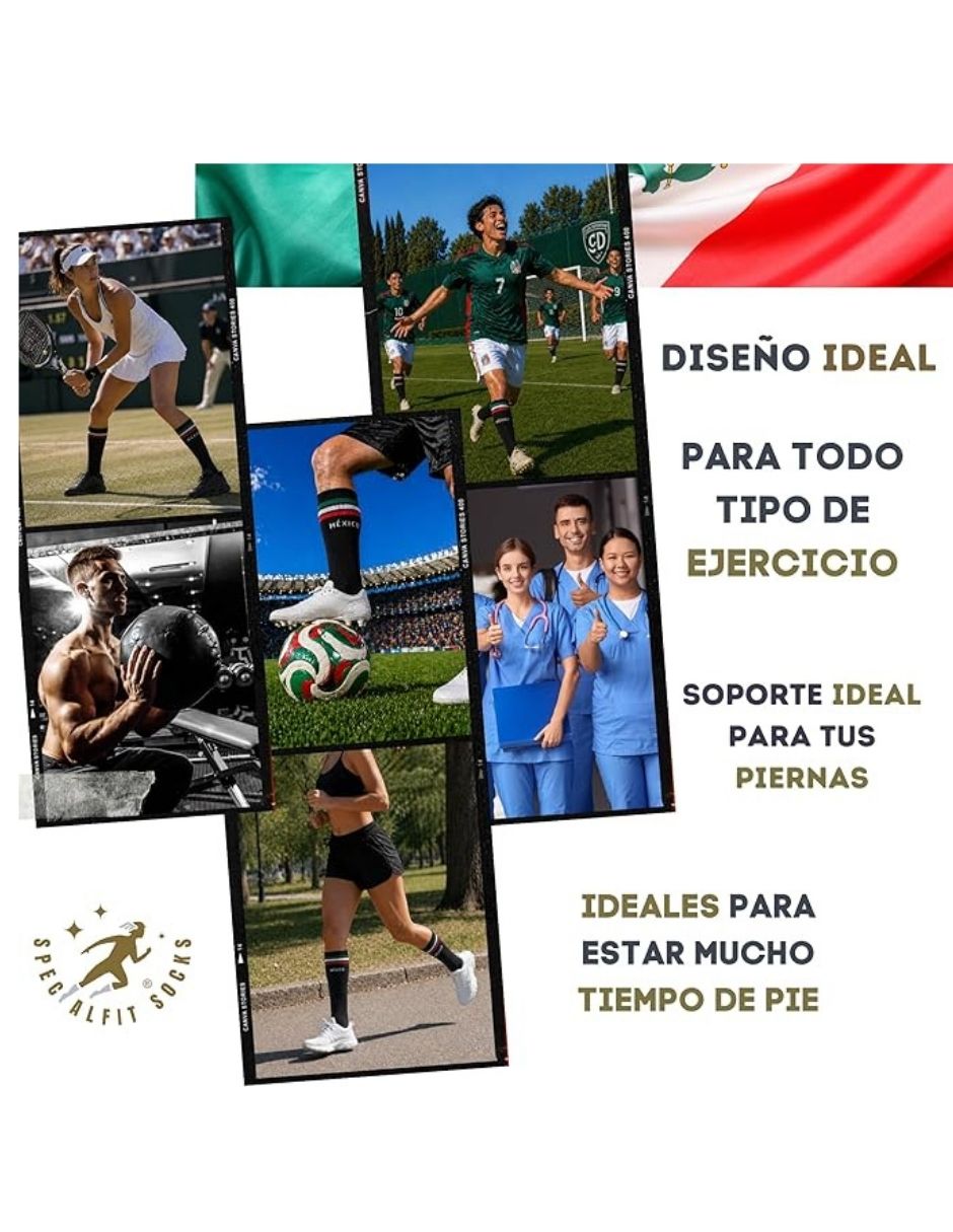 Calcetín compresión para mujer 3 pares 4