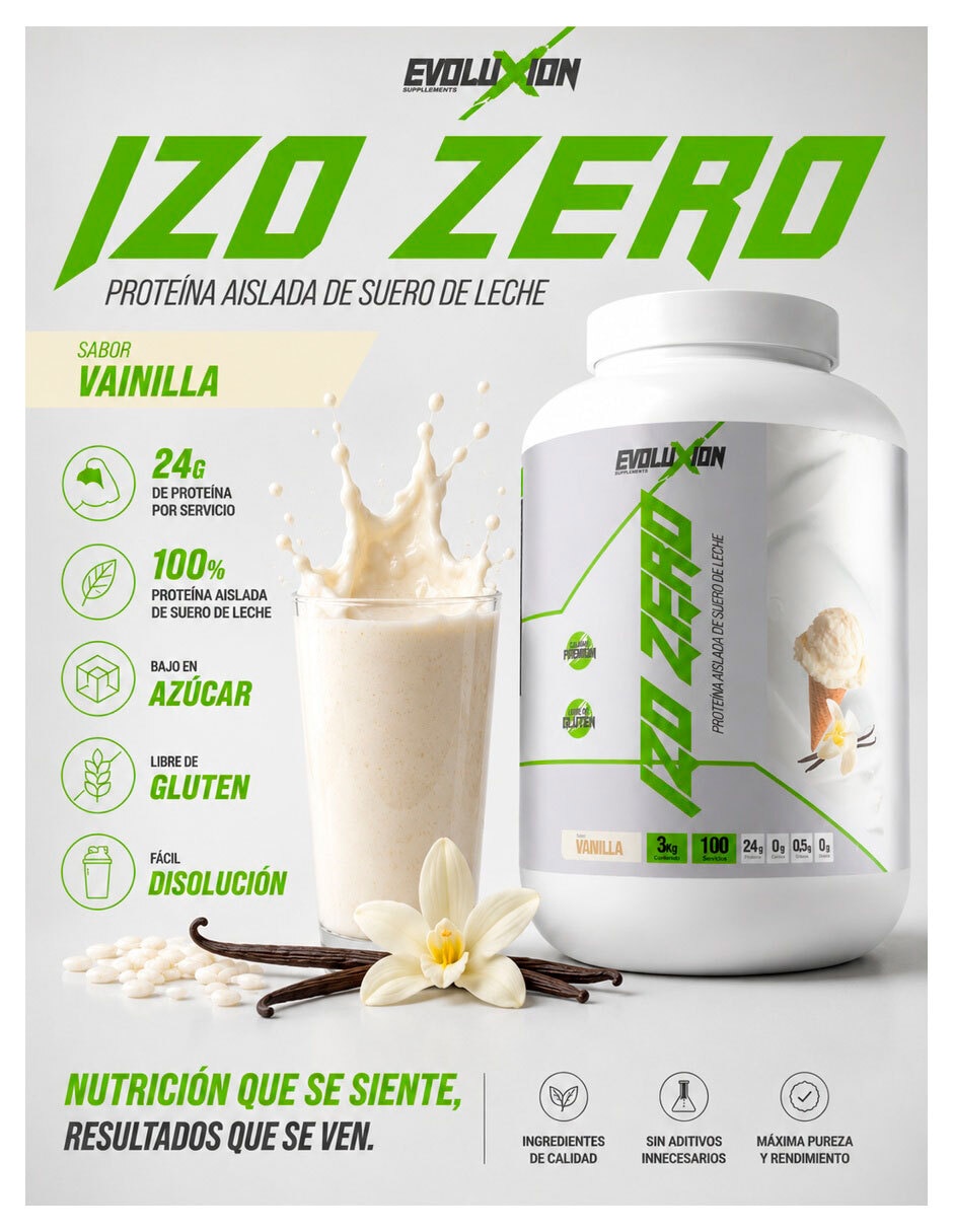 Izo Zero con proteína sabor vainilla de 3 Kg 2