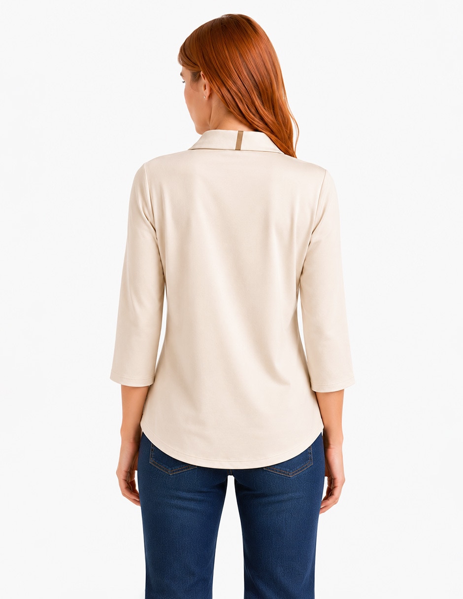 Blusa foley's manga 3/4 para mujer