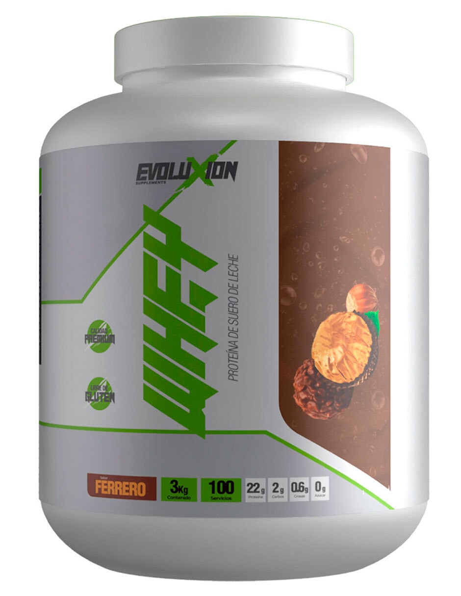 Whey Evoluxion Supplements con proteína sabor Ferrero de 3 Kg