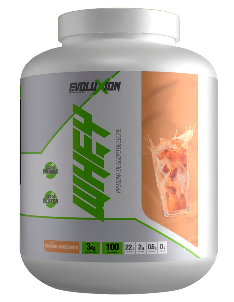 Whey Evoluxion Supplements con proteína sabor Caramelo de 3 Kg