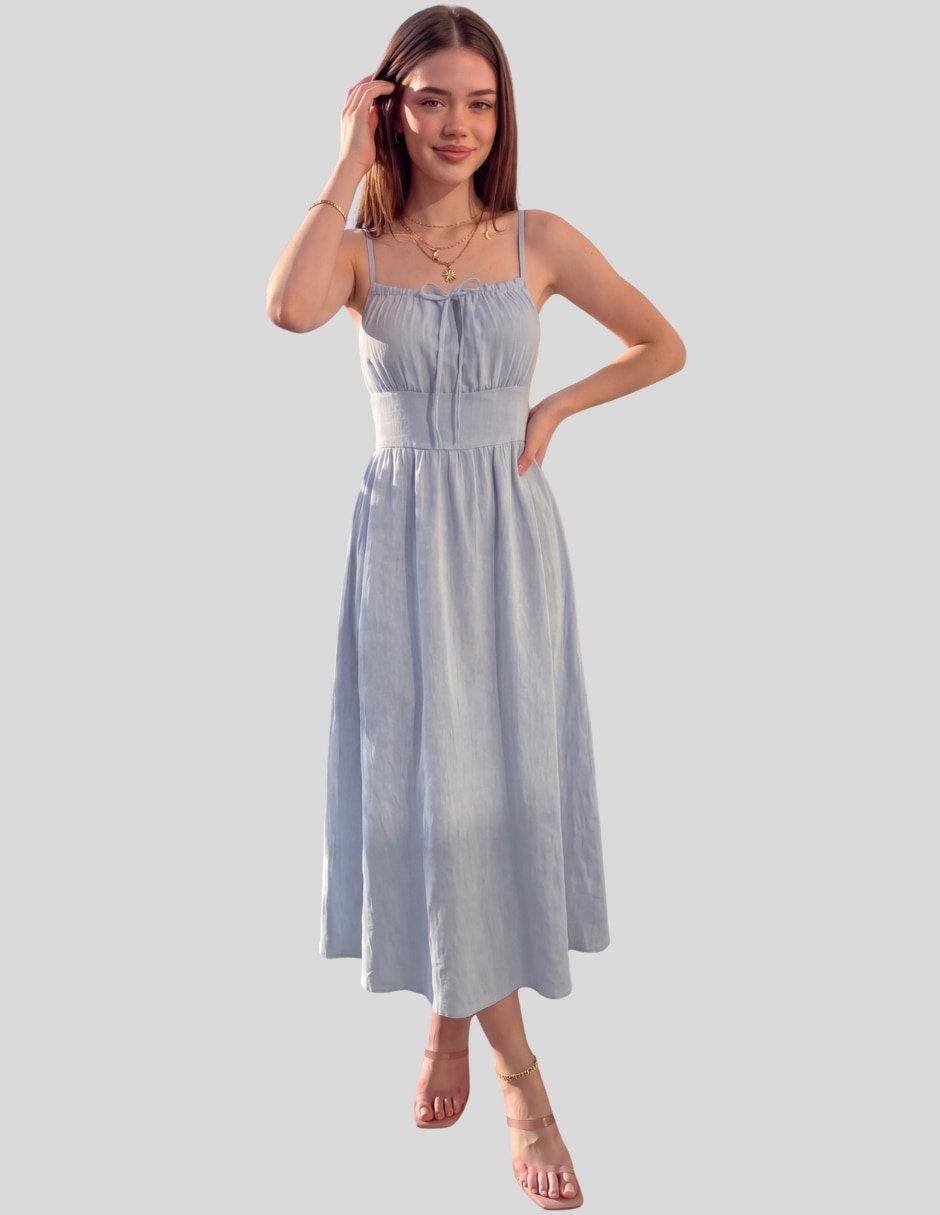 Vestido midi casual vestido midi mujer tirantes ajustables para mujer Vestido midi casual vestido midi mujer tirantes ajustables para mujer