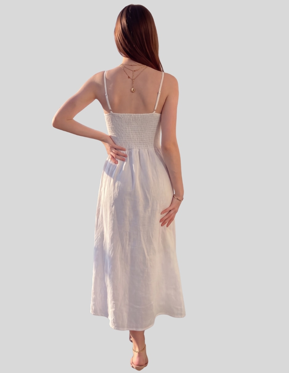 Vestido midi casual vestido midi mujer tirantes ajustables para mujer 3