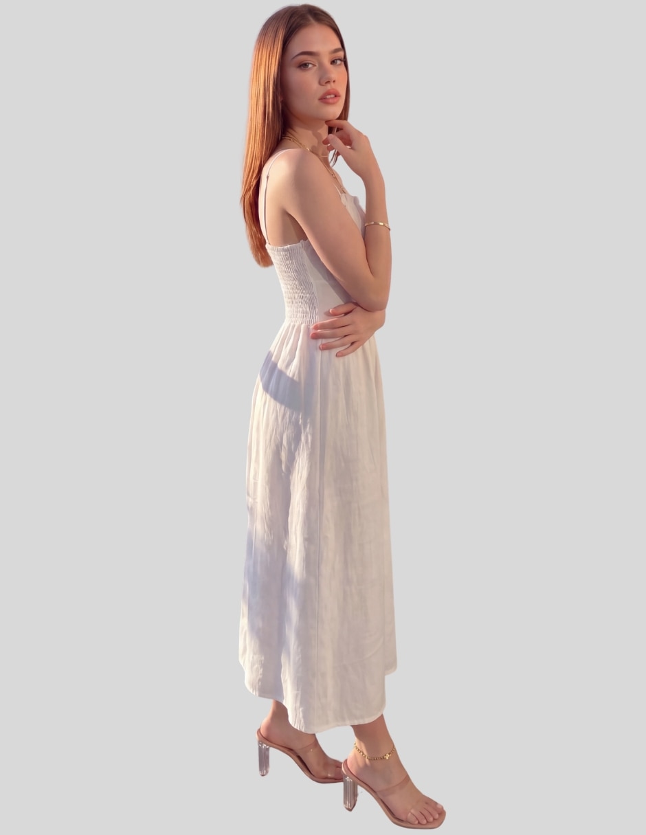 Vestido midi casual vestido midi mujer tirantes ajustables para mujer 5
