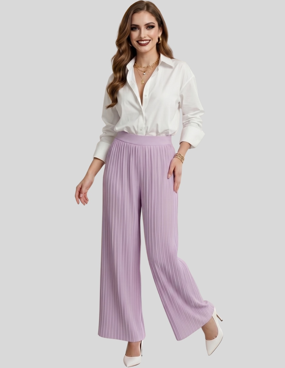 Pantalón plisado para mujer 2