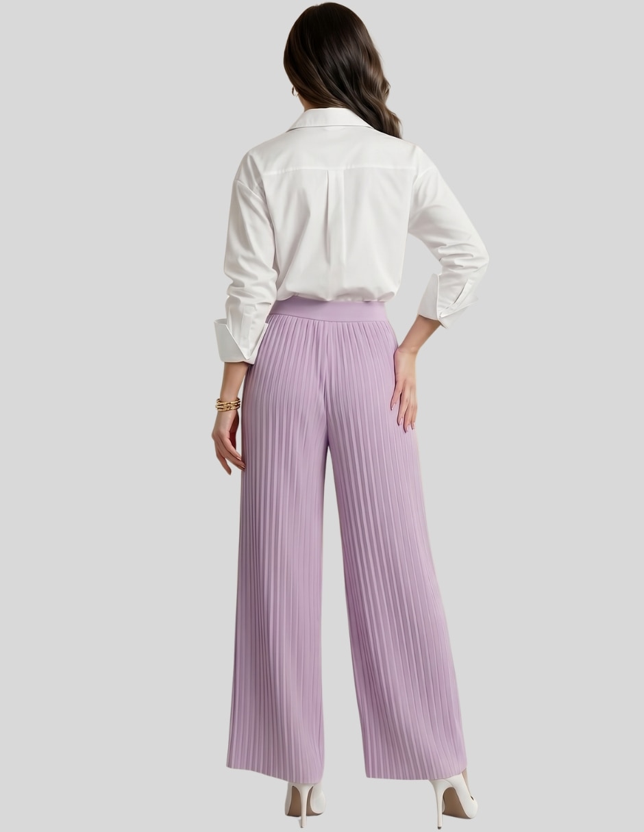 Pantalón plisado para mujer 4