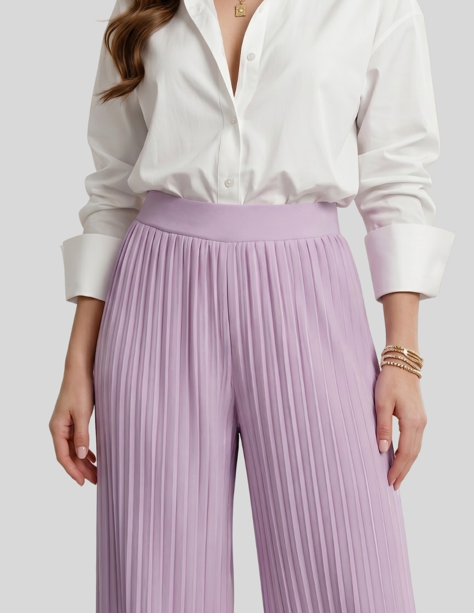 Pantalón plisado para mujer 8