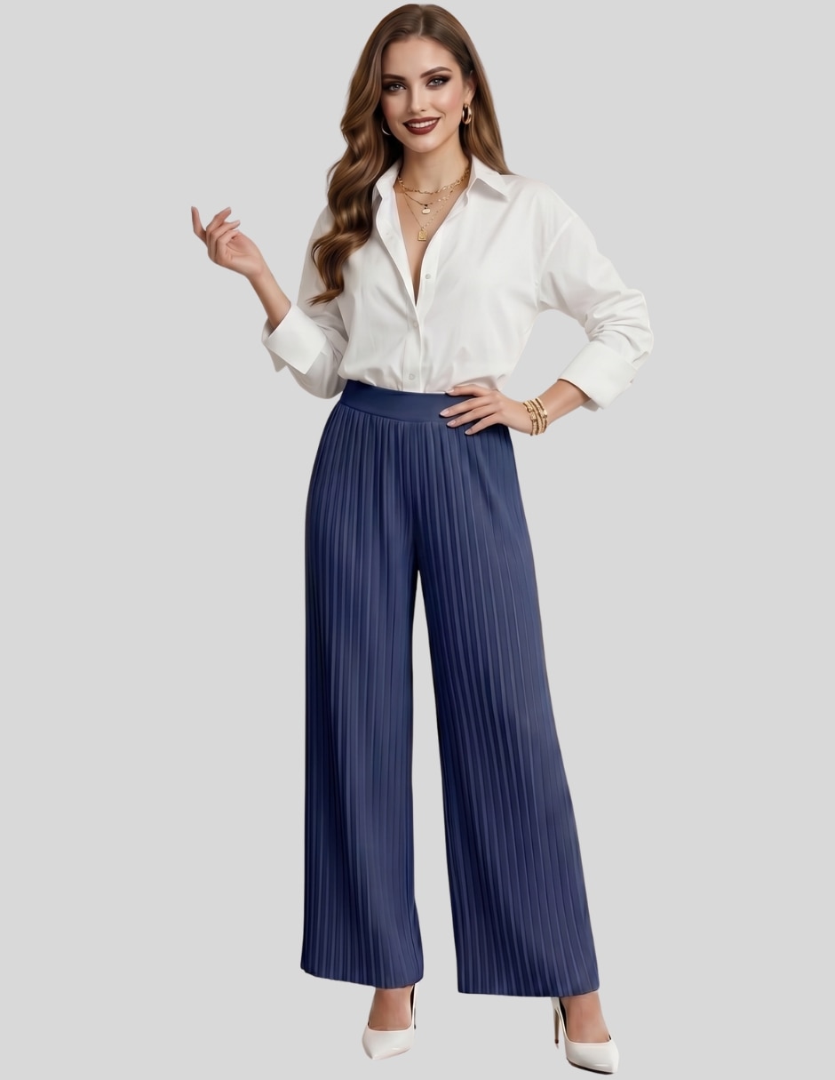 Pantalón plisado para mujer 2
