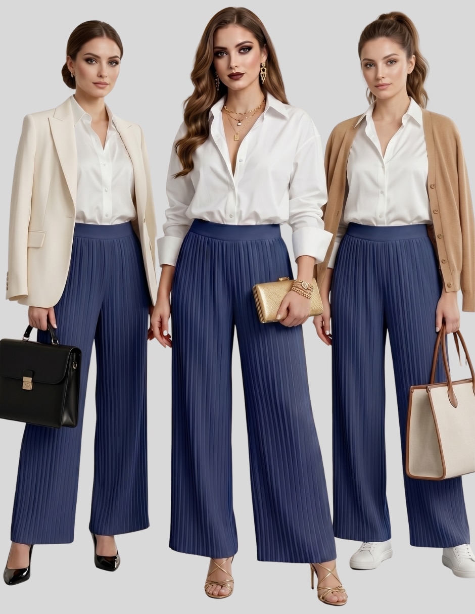Pantalón plisado para mujer 7