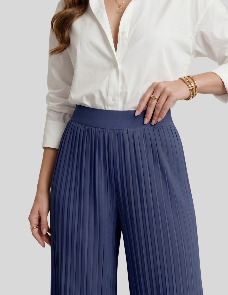Pantalón plisado para mujer 8