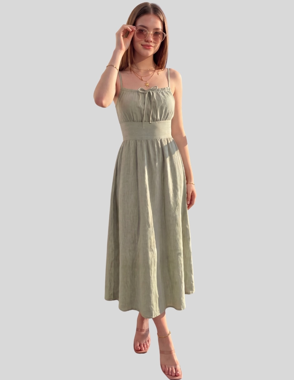 Vestido midi casual malabis vestido midi mujer tirantes ajustables para mujer