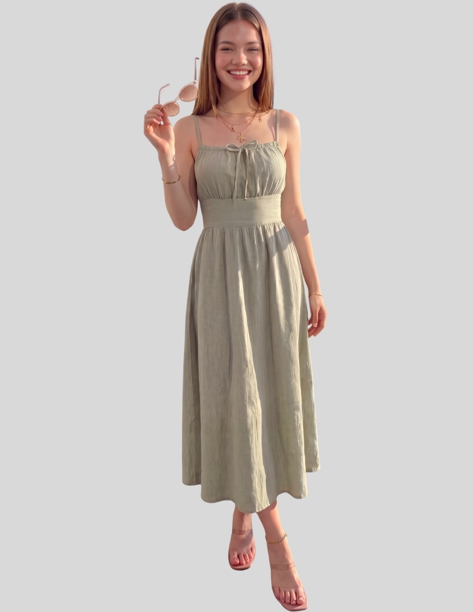 Vestido midi casual malabis vestido midi mujer tirantes ajustables para mujer
