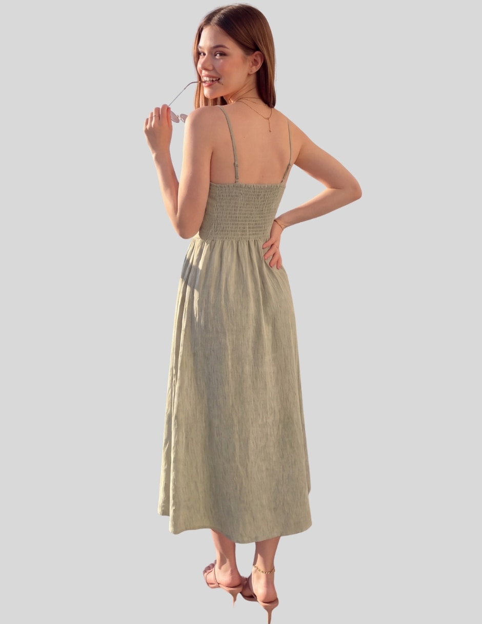 Vestido midi casual malabis vestido midi mujer tirantes ajustables para mujer