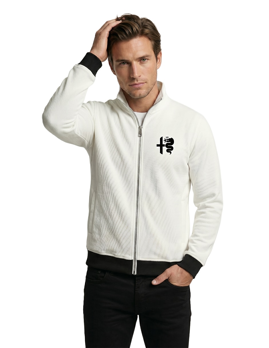 Sudadera casual con cierre para hombre 4