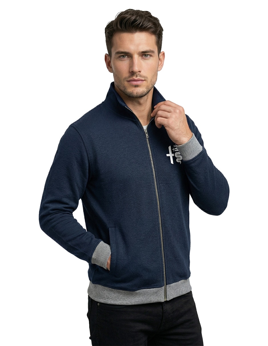 Sudadera casual con cierre para hombre 5