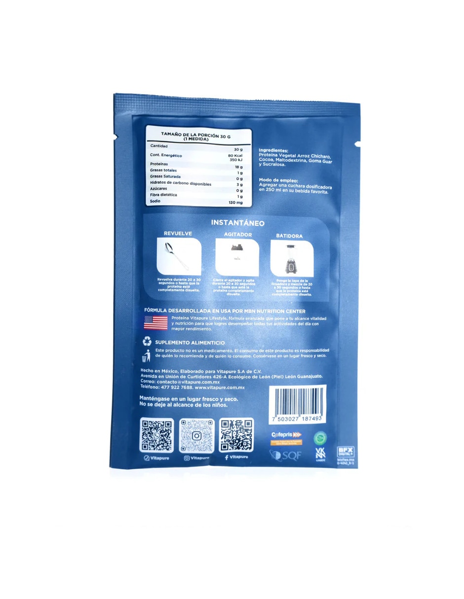 Vitavegetalcapuchino vitapure con proteína de arroz proteína de chícharo y probióticos sabor capuccino de