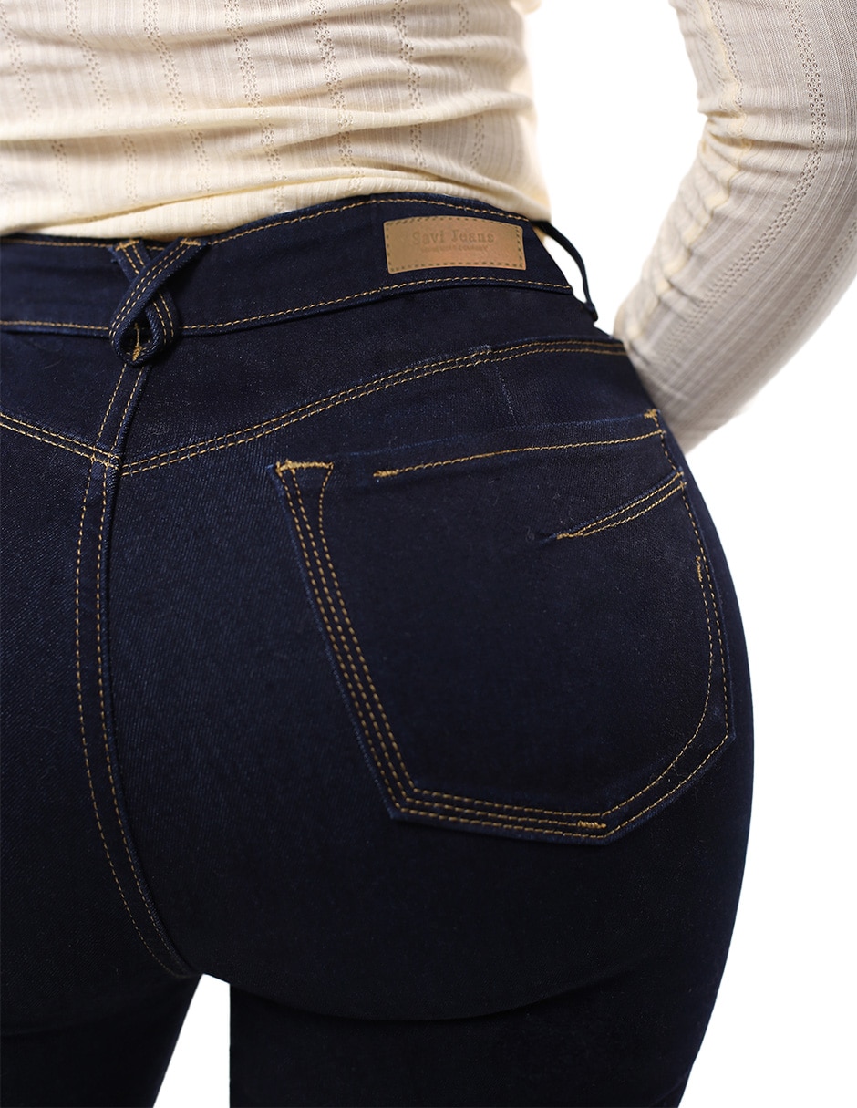 Jeans regular super skinny cintura alta savi jeans para mujer