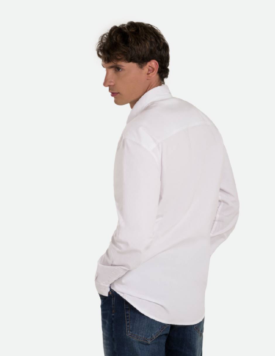 Camisa casual de algodón manga larga para hombre 4