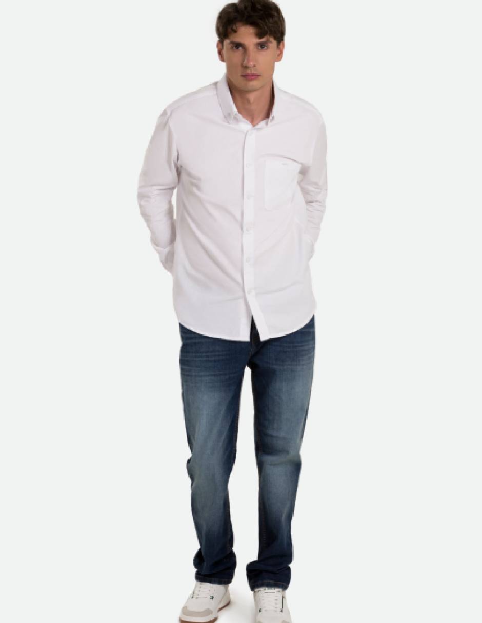 Camisa casual de algodón manga larga para hombre 2