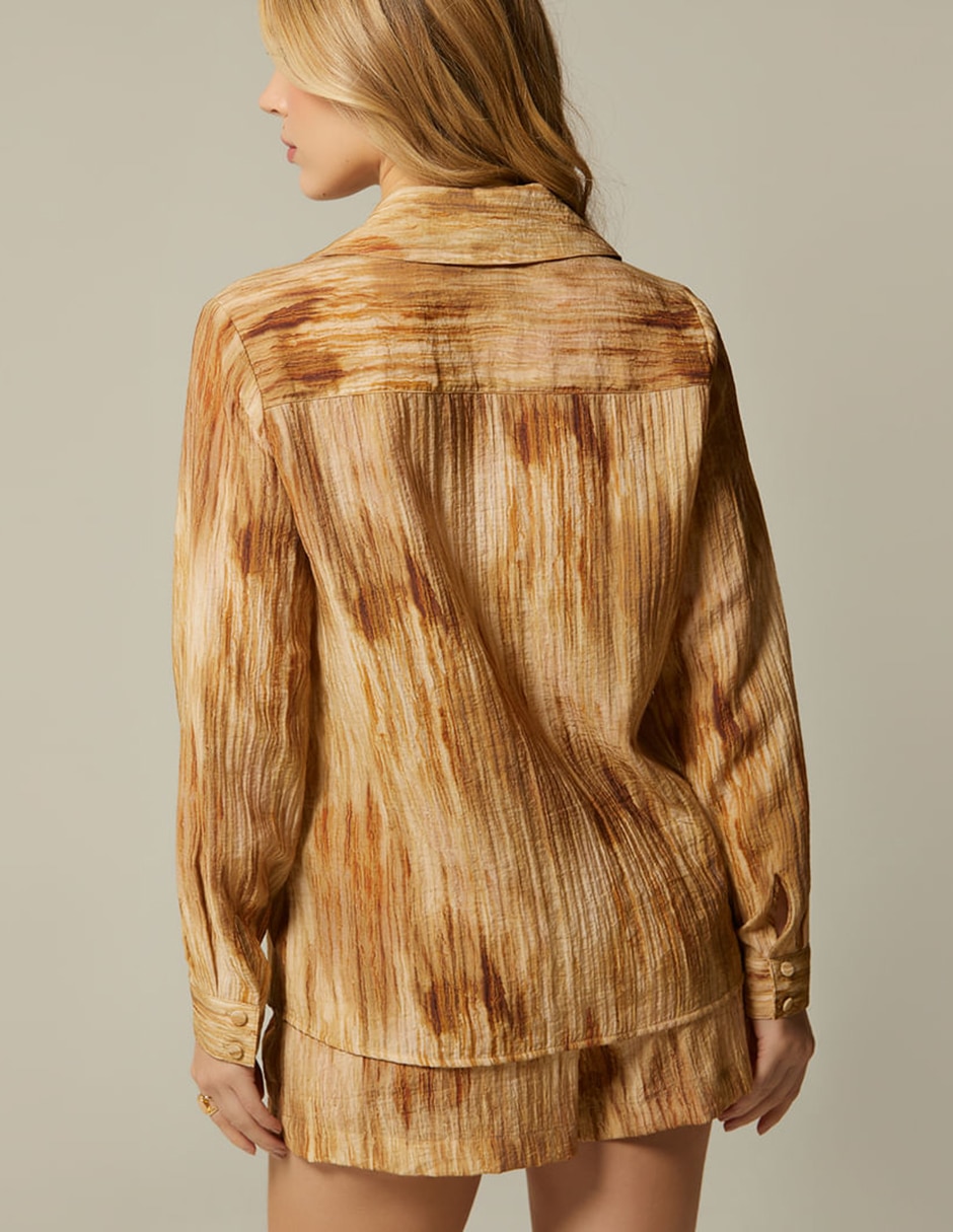 Blusa studio f desierto sonora manga larga para mujer