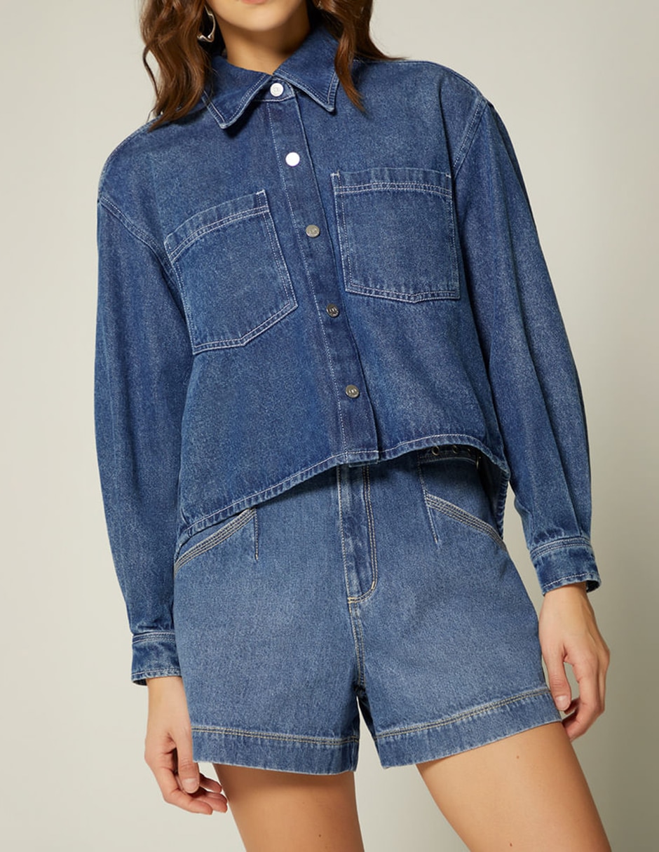 Blusa studio f rodeo monterrey manga larga para mujer
