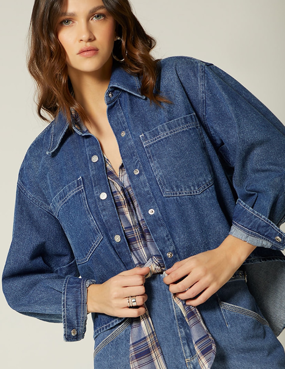 Blusa studio f rodeo monterrey manga larga para mujer