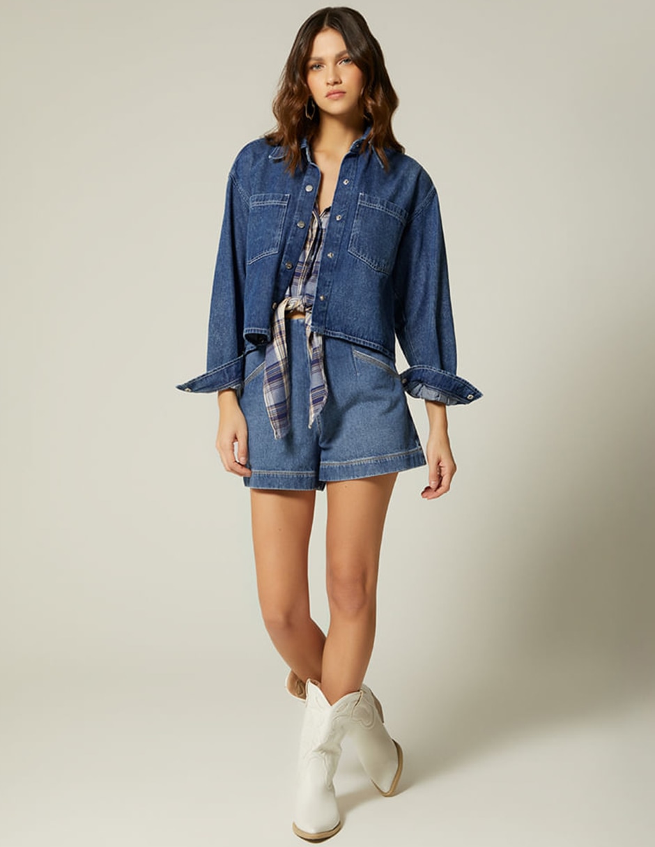 Blusa studio f rodeo monterrey manga larga para mujer