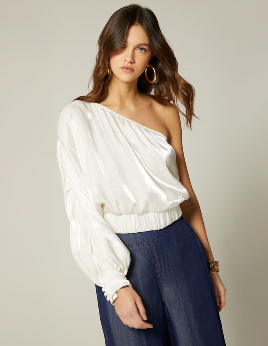 Blusa Destello Glam manga larga para mujer Blusa Destello Glam manga larga para mujer