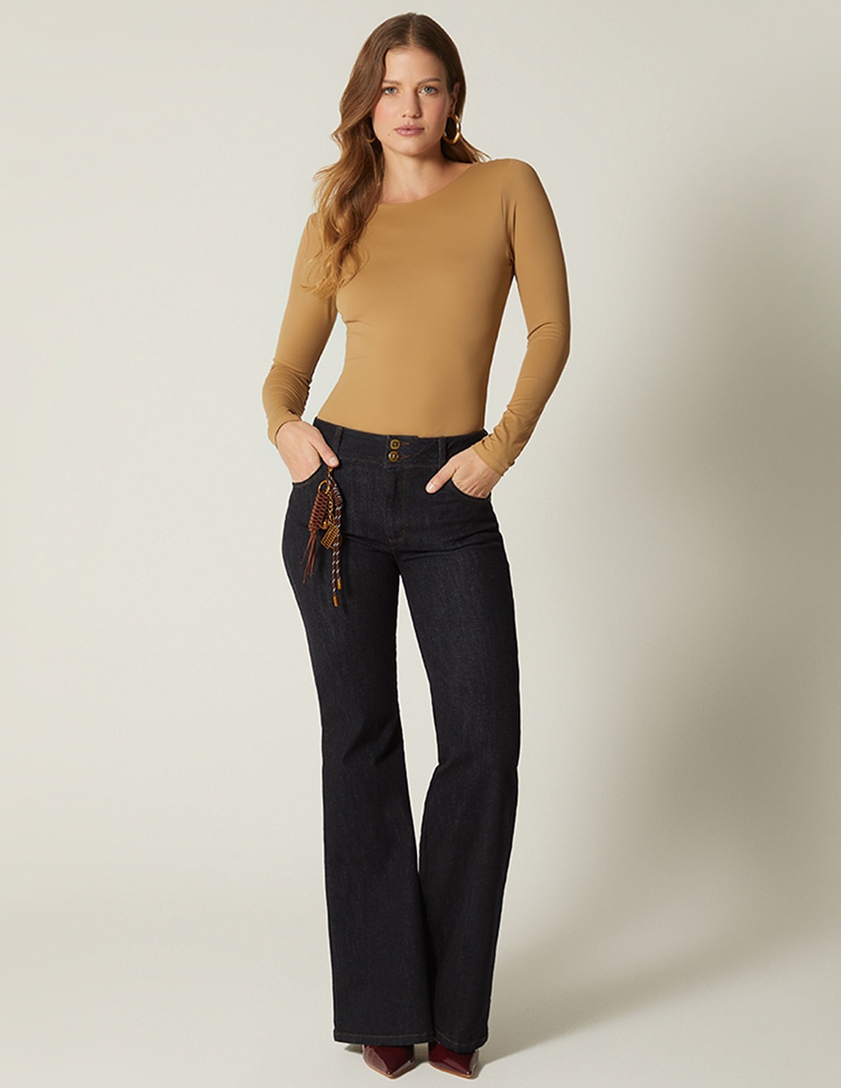 Body studio f cuello redondo escote espalda abierta para mujer