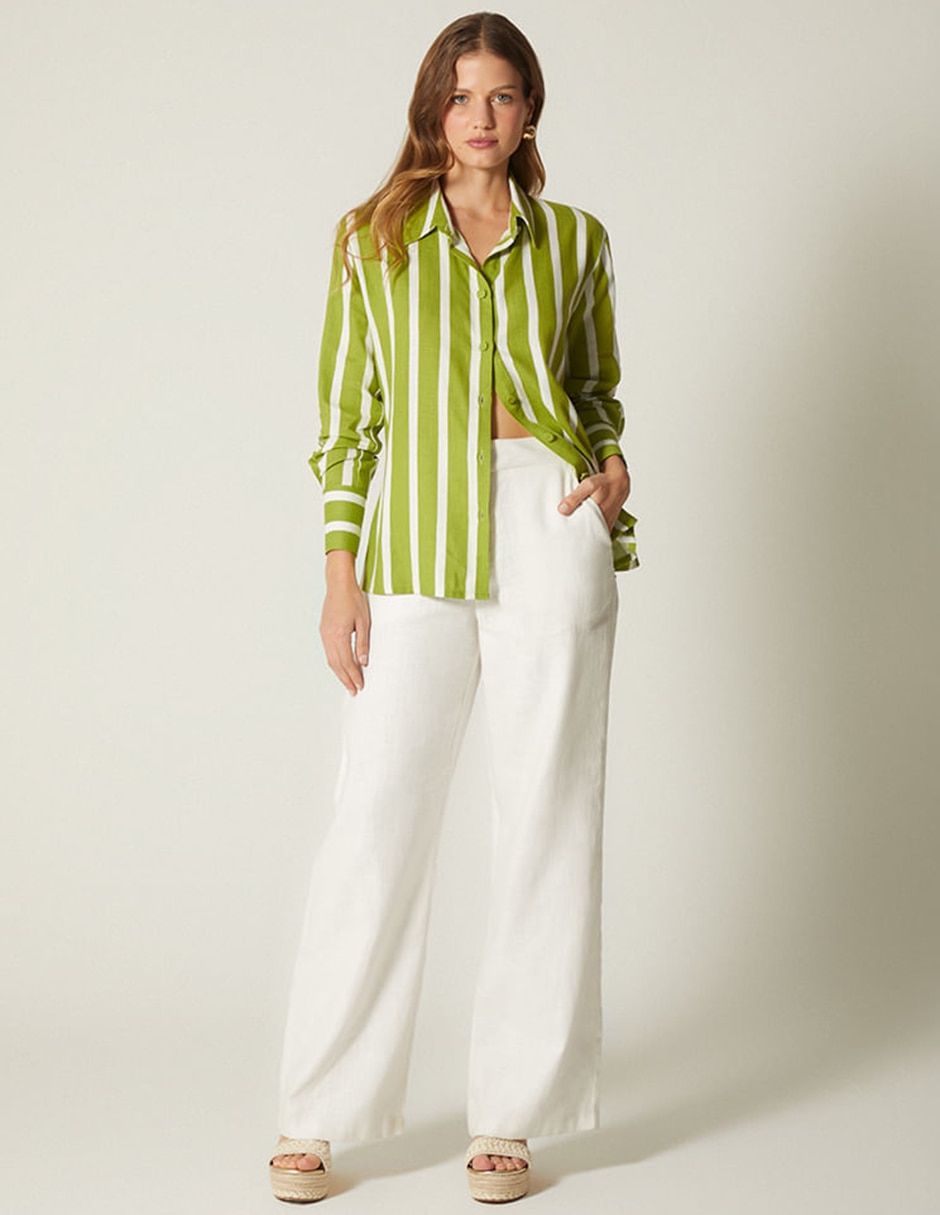 Blusa brisa tropical manga larga para mujer 1