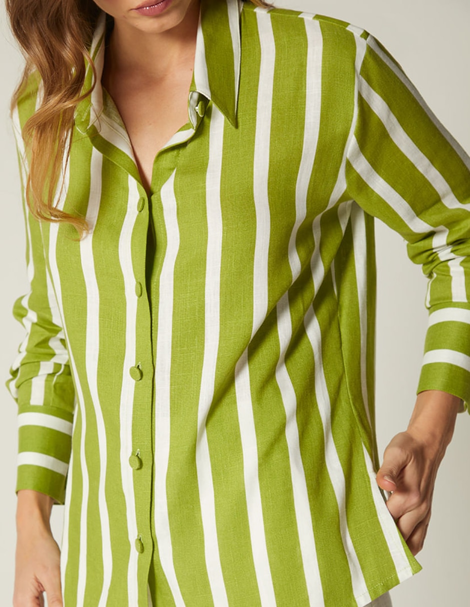 Blusa brisa tropical manga larga para mujer 3