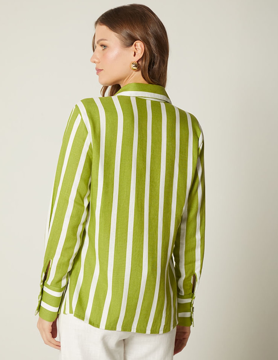 Blusa brisa tropical manga larga para mujer 5