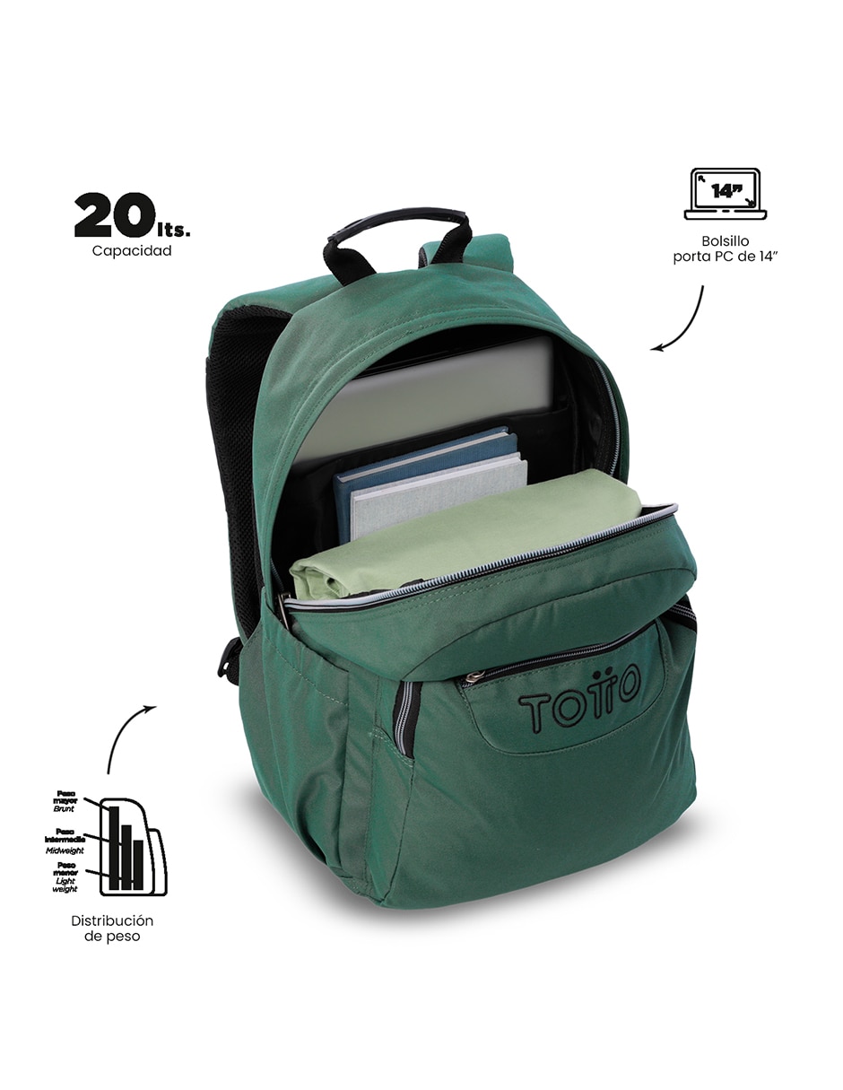 Mochila con portalaptop Acuarela Ecole Solid impermeable unisex 3