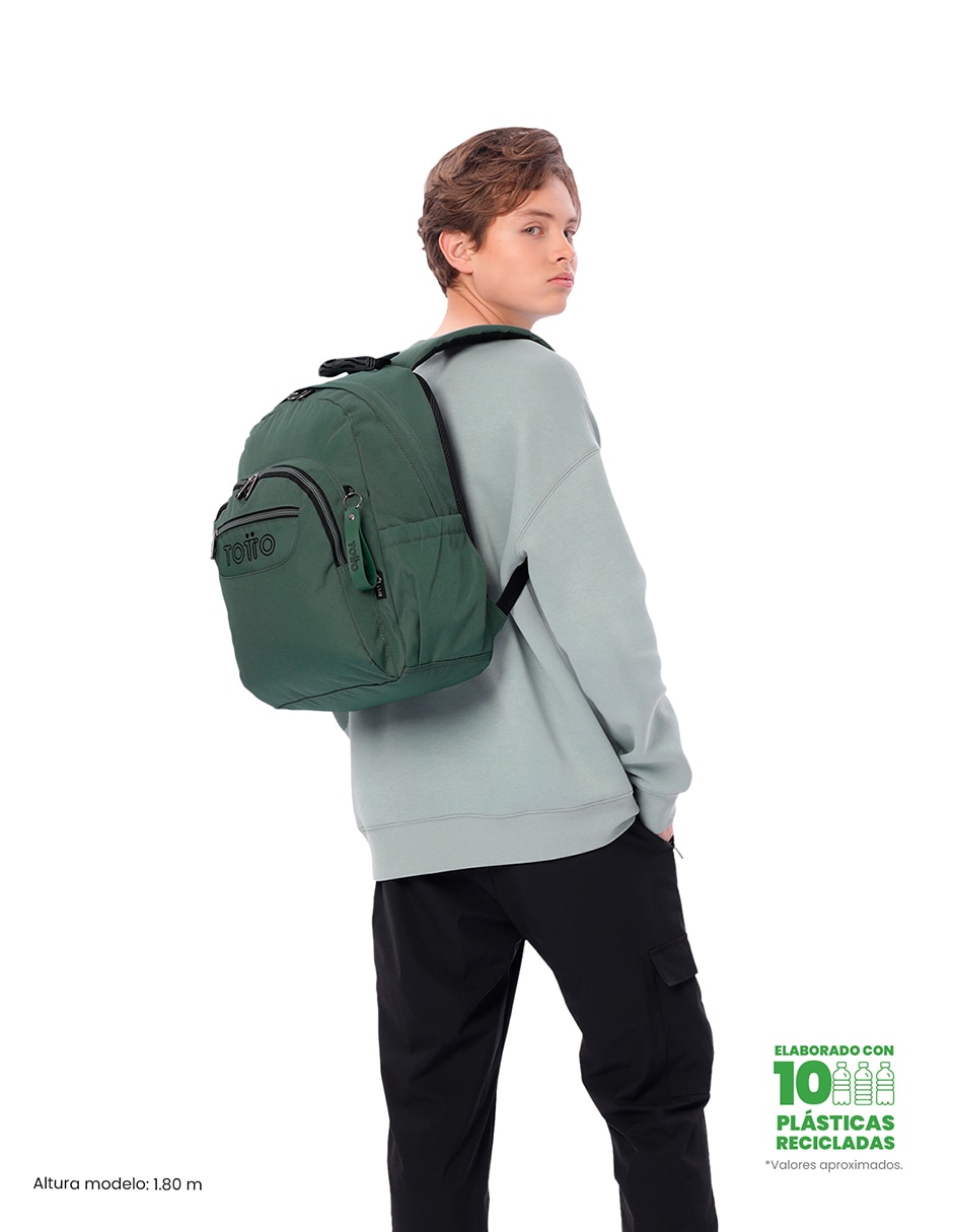 Mochila con portalaptop Acuarela Ecole Solid impermeable unisex 4