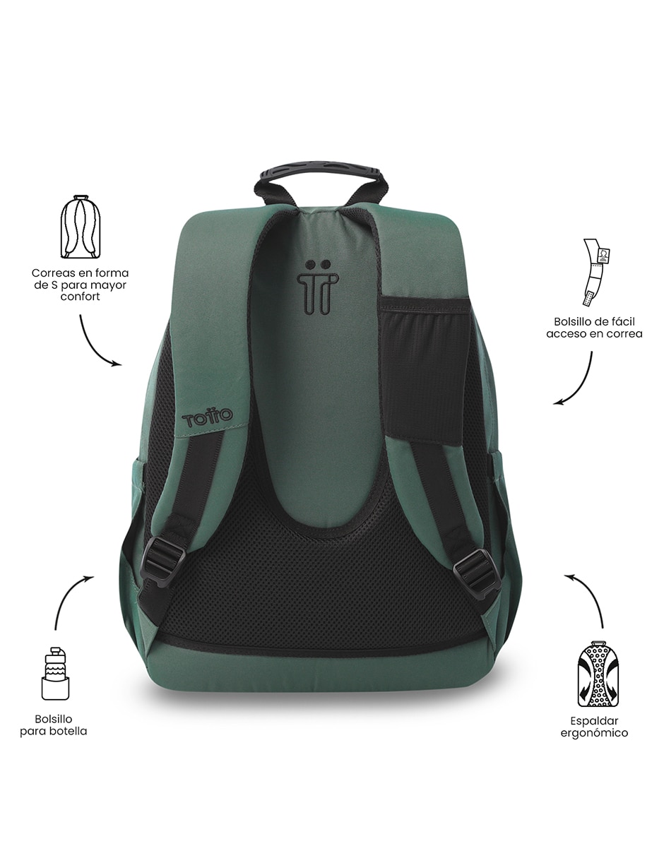 Mochila con portalaptop Acuarela Ecole Solid impermeable unisex 5